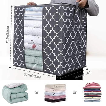 Сумка для хранения одеяла для одежды, Влагостойкие пылезащитные хранилища, Нетканое одеяло для хранения одежды, передвижное дно кровати
