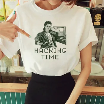 Хакерская футболка женская harajuku графическая футболка для девочек уличная одежда с комиксами harajuku