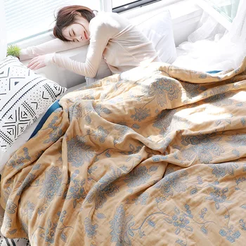 Хлопковые одеяла в скандинавском стиле для кроватей, спальня, Синий, Большой Мягкий чехол для кровати в стиле бохо, Покрывало для дивана, одеяло для двуспальной кровати