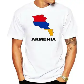 Цветная футболка с картой страны Армения, мужская Новая модная футболка, Свободная одежда