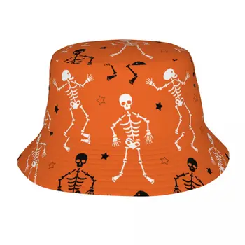 Шляпа с черепами на Хэллоуин, модная солнцезащитная кепка, уличная шляпа рыбака для женщин и мужчин, подростковые пляжные кепки, рыболовная кепка