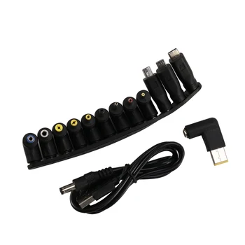 Шнур питания постоянного тока USB-5.5X2.1 Многофункциональный сменный штекер постоянного тока подходит для ноутбуков и маршрутизаторов
