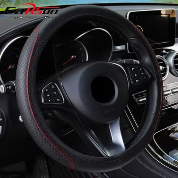 автомобильная Черная Крышка Рулевого Колеса Из Искусственной Кожи для Volkswagen VW Golf 4 6 7 GTI Tiguan Passat B5 B6 B7 CC