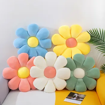45-75 см Красивая цветочная плюшевая подушка-игрушка, Мягкая мультяшная Растительная маргаритка, подушка для стула, диван, подарок для детей, влюбленных в День рождения