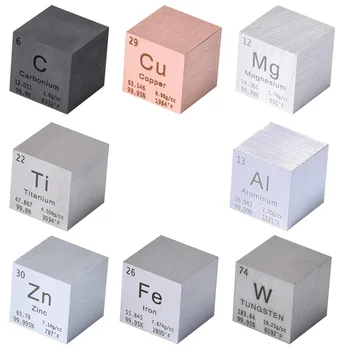 8 Предметов-набор кубиков из вольфрамового металла толщиной 1 дюйм, периодическая таблица элементов, для обучения, подарка, коллекции