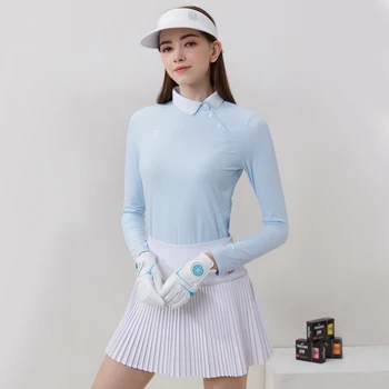 Golfist Golf Осенне-весенняя Женская футболка С отложным воротником, Дышащая Эластичная Спортивная Одежда Для Отдыха, Модная Посадка, Высокое Качество