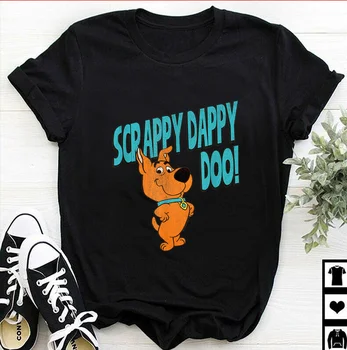 Sco0By Футболка Doo Scrappy Doo, забавная футболка для отца, подарок для матери для мужчин и женщин