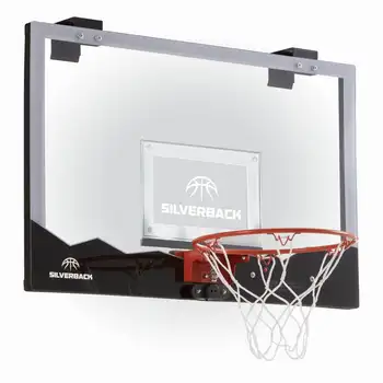 Silverback 23 дюйма. Светодиодное баскетбольное кольцо со светодиодной подсветкой над дверью Включает в себя мини-баскетбол и воздушный насос