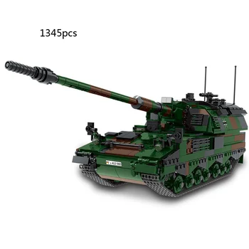 Ww2 Современная Военная Германия Panzerhaubitze 2000 Модель Batisbricks Moc Строительный Блок Самоходные Гаубицы Кирпичная Игрушка Для Мальчика