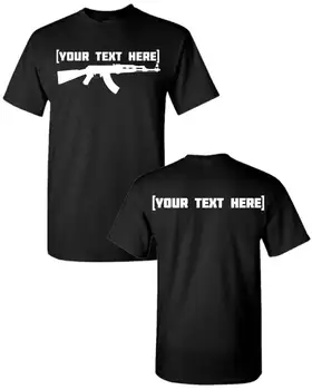 Изготовленная на Заказ футболка Ak 47 С Вашим Текстом