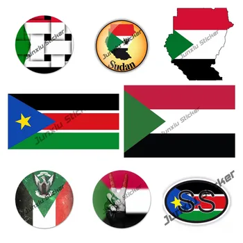 Креативные наклейки Судан Наклейка с картой Флага Судана Наклейка для Южного Судана Автомобильный Стайлинг Флаг Судана Герб Автомобильные аксессуары KK13cm