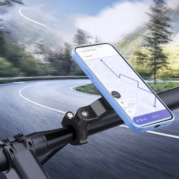 Кронштейн для мобильного телефона на велосипеде с сильным магнитным притяжением, Вращающийся на 360 градусов Навигационный кронштейн