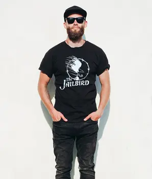 Мужская футболка Jailbird/унисекс с черным графическим рисунком Super Soft