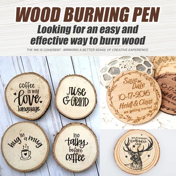 Набор ручек для разделочной доски с выжженными следами Равномерно нанесите чернила на деревянную отделочную ручку для помещений