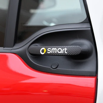 Наклейка на дверную ручку автомобиля Защита из углеродного волокна Для стайлинга автомобилей Mercedes Smart 453 fortwo Автомобильные Аксессуары Экстерьер