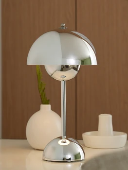 Настольная лампа в скандинавском стиле в виде гриба с USB-разъемом, настольная лампа с сенсорным управлением, прикроватный ночник для домашней спальни, светодиодная настольная лампа