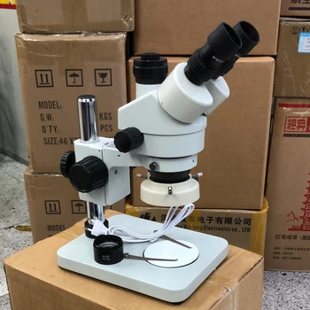 Промышленная камера 7X-45X Тринокулярный стереомикроскоп с цифровым увеличением, подходит для ремонта мобильных телефонов и сварки.