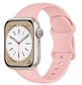 Силиконовый Ремешок Для Apple Watch Band 44мм 40мм 49мм 45мм 41мм 38мм 42мм Браслет Для Умных Часов Correa iWatch 3 5 6 se 7 8 9 ultra 49