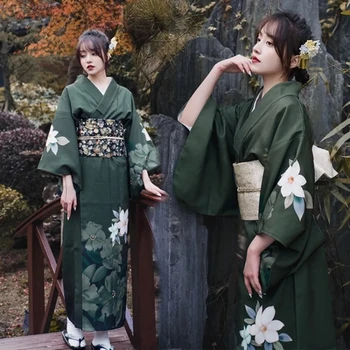 Традиционное модифицированное кимоно для женщин, Свободное винтажное платье, Платья для фотографий, Традиционная одежда, Китайский стиль, Халат