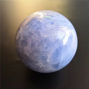 сфера из натурального Аквамарина 9 см, Красивый шар из кианит-кварцевого камня 5 см-9 см, 1ШТ